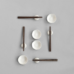 Native Sushi Set - Κεραμικό Άσπρο Birch Σετ 8 τμχ H2,5 x W4,5 x L4,5 cm & H3 x W7,8 x L8 cm 101 COPENHAGEN
