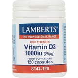 Lamberts Vitamin D3 1000iu 25μg 120 Κάψουλες