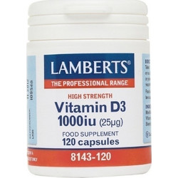Lamberts Vitamin D3 1000iu 25μg 120 Κάψουλες