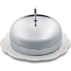 Βουτυριέρα Dressed MW16 Φ12x7,6cm Inox-White Alessi Ανοξείδωτο Ατσάλι