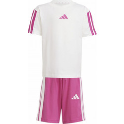 Adidas Παιδικό Σετ για Κορίτσι Καλοκαιρινό Λευκό Φούξια JC9620