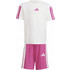 Adidas Παιδικό Σετ για Κορίτσι Καλοκαιρινό Λευκό Φούξια JC9620