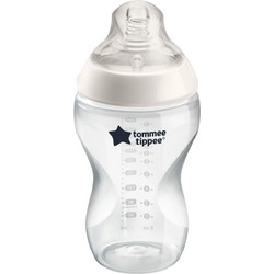 Tommee Tippee Closer To Nature Πλαστικό Μπιμπερό με Θηλή Σιλικόνης κατά των Κολικών 3m+ White 340ml