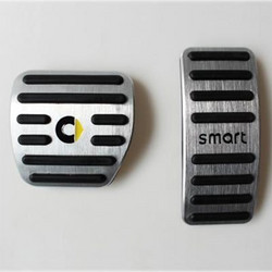 Σετ Πεταλιέρες Αυτοκινήτου για Smart 453 / ForFour / ForTwo από Λάστιχο Ασημί 2τμχ 000.230.9653