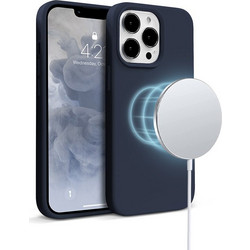 Crong Color Cover Magnetic Case For Iphone 13 Pro Max (Navy Blue) - (CRG-COLRM-IP1367-BLUE)