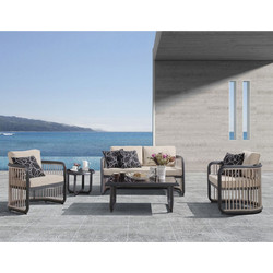 Woodwell City Living Σετ Σαλόνι Κήπου Αλουμίνιο 5τμχ Μπεζ Ε6731