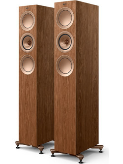Kef R-5 Meta Ζεύγος Ηχείων Hi-Fi Δαπέδου 200W 3 Δρόμων Walnut