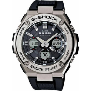 Casio G-Shock Ανδρικό Ρολόι Χρονογράφος Solar με Μαύρο Καουτσούκ Λουράκι GST-W110-1AER Casio G-Shock Ανδρικό Ρολόι Χρονογράφος Solar με Μαύρο Καουτσούκ Λουράκι GST-W110-1AER