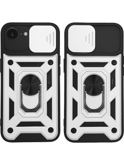 Sonique Ring Armor CamPro Θήκη Silver για Apple iPhone 16e / iPhone 17e