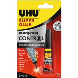ΚΟΛΛΑ ΣΤΙΓΜΗΣ SUPER GLUE CONTROL 3GR BLISTER UHU 7005162