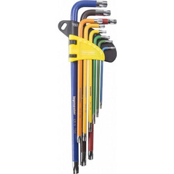 Top Master Torx Σετ 9τεμ Cr-V Πλαστικη Θηκη Μεγαλο Μεγεθος Πολυχρωμα - (390174)