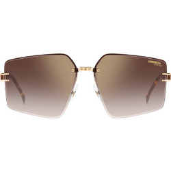 Carrera CA1074/S 06JYK Γυναικεία Γυαλιά Ηλίου Πολυγωνικά Μεταλλικά Χρυσά με Καφέ Degradee Φακό
