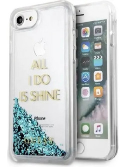 Guess Liquid Glitter Party Back Cover Blue (iPhone SE 2020/8/7)