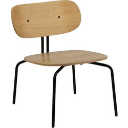 Καρέκλα Τραπεζαρίας Curious 5917-3 54.5x66.4x71.5cm Black Natural