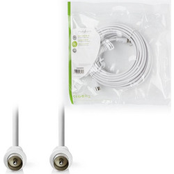 Nedis Καλώδιο Κεραίας Coax Male to Coax Male 10m White CSGP40200WT100