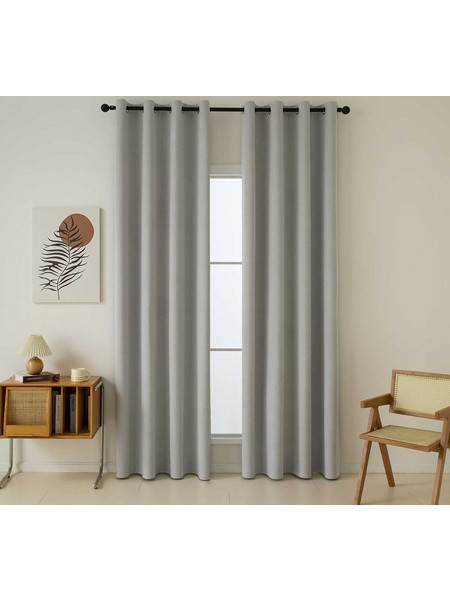 Ύφασμα Κουρτίνας με το Μέτρο Full Blackout Σκίασης Total Art 8446 Φ280 Ασημί