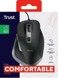 Trust Fyda Ασύρματο Ποντίκι Black