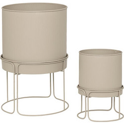 Plastona Σετ Κασπώ Μεταλλικά με Βάση Μπεζ Φ30x44.3cm 2τμχ 07.198172B