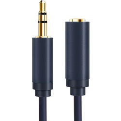 CABLETIME καλώδιο προέκτασης ήχου 3.5mm CT-AV302-H11G, gold plated, 3m, μπλε