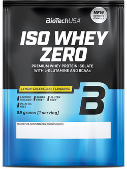 Biotech USA ISO Whey Zero Lemon Cheesecake Πρωτεΐνη Ορού Γάλακτος Γράμμωσης Χωρίς Λακτόζη & Γλουτένη 25gr