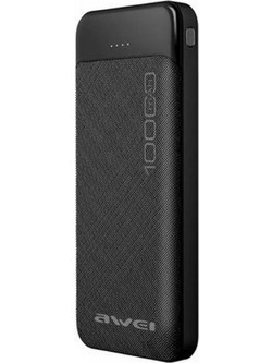 Awei P37K Power Bank 10000mAh με 2 Θύρες USB-A Black
