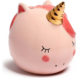 Enchanted Rainbows Unicorn Pink Ceramic Money Box