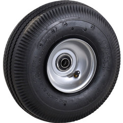 EXPRESS ΤΡΟΧΟΣ Φ260 mm - 10'Χ3.50-4 ΜΕΤΑΛΛΙΚΗ ΖΑΝΤΑ Φ16 mm ΦΟΥΣΚΩΤΟΣ ΜΕ ΣΑΜΠΡΕΛΑ - 2PR (20637)