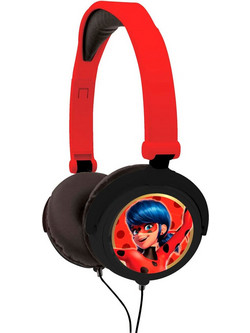Lexibook HP015 Miraculous Ladybug Ασύρματα Bluetooth Παιδικά Ακουστικά Over Ear Κόκκινα