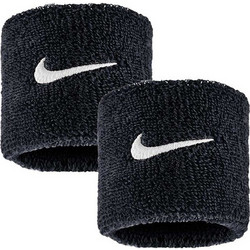 NIKE Swoosh Classic Wristbands 2Pk N.101.2405-010 Black White