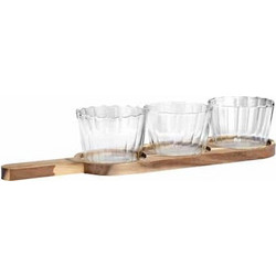 Estia Γυάλινη Ορντεβιέρα με Βάση Π6.7xΜ42.2xΥ10cm 4τμχ 01-26271