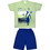 Pretty Baby Surf Παιδική Πιτζάμα Βαμβακερή Καλοκαιρινή Navy Μπλε Lime 63031-434