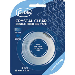 ΤΑΙΝΙΑ FOROFIS ΔΙΠΛΗΣ ΟΨΕΩΣ CRYSTAL GEL S.STRONG 18mmx1m (πάχος 2mm)