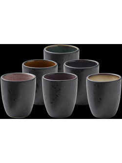 Bitz Κούπες Espresso Stoneware Σετ 6 Τμχ 90 ml - Gastro Black