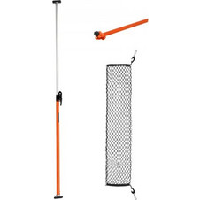 VEVOR Cargo Bar, Ratcheting Bars Cargo Ρυθμιζόμενες από 1016mm έως 1854mm, Steel Cargos Stabilizer βαρέως τύπου με δίχτυ αποθήκευσης & διαχωριστική ράβδο, τηλεσκοπικές ράβδοι κλειδώματος φορτίου για S