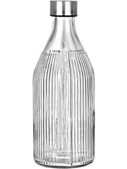 ΜΠΟΥΚΑΛΙ ΓΥΑΛΙΝΟ 1000ml ΜΕ ΑΝΟΞΕΙΔΩΤΟ ΚΑΠΑΚΙ