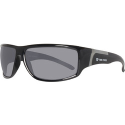 Time Force TF40003 Black Ανδρικά Γυαλιά Ηλίου Τετράγωνα Κοκάλινα Μαύρα με Μαύρο Φακό
