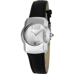 Chronotech Γυναικείο Ρολόι με Μαύρο Δερμάτινο Λουράκι CT7279B-03