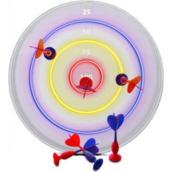 SBS Led Dartboard Neon Effect SUCTION-Cup Darts - (ONWALLTARGET)
