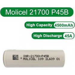 Molicel 21700 P45B Μπαταρία 4500mAh 45A