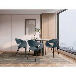 Πολυθρόνα Giro 629126 Dark Blue/Black με Μεταλλικά Πόδια Μαύρο Σκούρο μπλέ