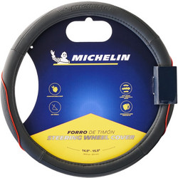 Michelin Κάλυμμα Τιμονιού Μαύρο με Κόκκινη Ραφή 36,8 - 39,4cm - WML-1003-NR