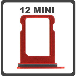 Original for Apple iPhone 12 Mini , iPhone12 Mini (A2399, A2176, A2398) SIM Card Tray Red Κόκκινο Pulled