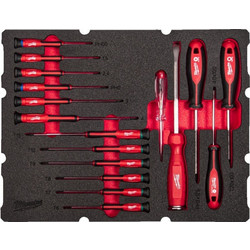 Milwaukee 4932493644 Σέτ Κατσαβίδια ακριβείας σε ένθετο για PACKOUT(TM) Συρταριέρα 17τμχ