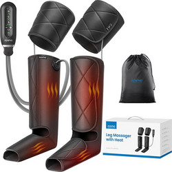 Renpho Συσκευή Μασάζ Ποδιών Aeria Ultimate Thermal 2 Leg Massager with 2 Heat Levels, 6 Modes & 4 Intensities, Adjustable Leg Wraps (RP-ALM079H-BK)