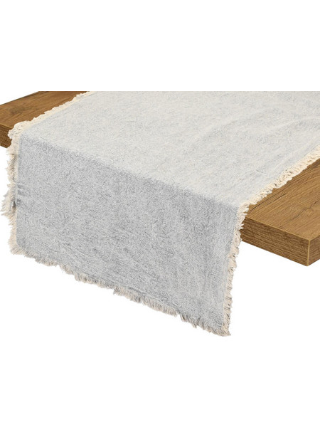 ESTIA ΡΑΝΕΡ ΤΡΑΠΕΖΙΟΥ LOOM 45x150cm ΜΕ ΚΡΟΣΣΙΑ ΓΚΡΙ