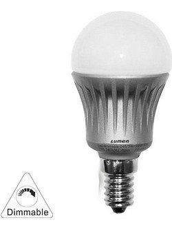 Adeleq Led Σφαιρικό Aσημί Αλουμίνιο Ε14 5W 230V Ντιμαριζόμενο Ψυχρό 13-141509