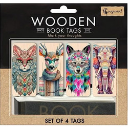 Σελιδοδείκτες ξύλινοι Cozywood σετ 4τεμ. Spirit Animals