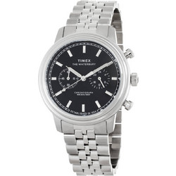 Timex Waterbury Metropolitan Ανδρικό Ρολόι Χρονογράφος με Μαύρο Καντράν TW2Y23400