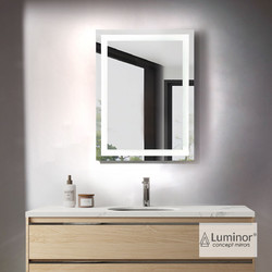 Luminor Form Ορθογώνιος Καθρέπτης Μπάνιου Led Αφής Μεταλλικός FOR6080