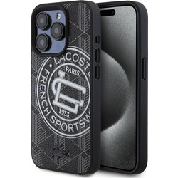 Lacoste Magsafe PVC Mono Sportswear Hard Case Θήκη προστασίας από σκληρό πλαστικό για iPhone 15 Pro Sinople/Black